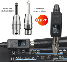 UHF Wireless XLR Transmitter and Receiver Plug-On Wireless Microphone System ...