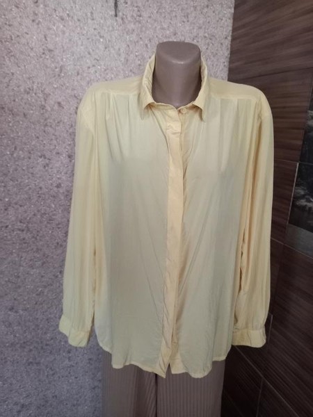Women Peter Hahn Shirt Yellow 40 / L / 48 #C891
