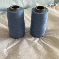 Coats Dale Blue Dual Duty Polyester/cotton Corespun,  24 Soft, 2 @ 6000 Yds Each