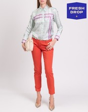 RRP €365 MONCLER Gabardine Trousers IT42 US6 UK10 M Stretch Garment Dye