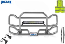 Large Gray Front Grille Deer Brush Guard Compatible With Kenworth T680 2012-2021