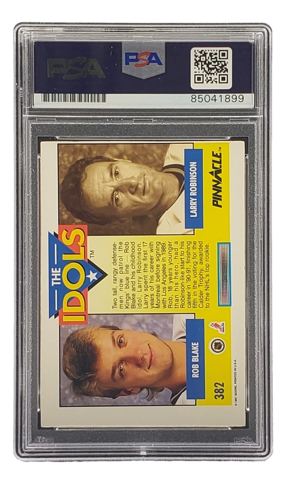 Larry Robinson Signed 1991 Pinnacle #382 Los Angeles Kings Hockey Card PSA/DNA - Image 2 of 4