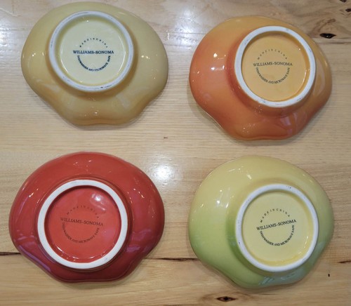 Set of 4 Heirloom Tomatoes Small Dipping Bowls by Williams-Sonoma USED Good Con - Picture 4 of 7