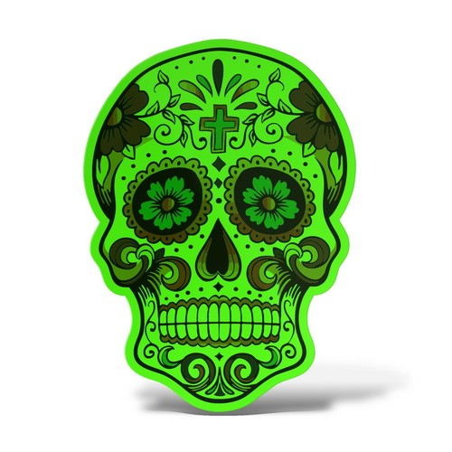Sticker Cráneo Santa Muerte Adhesivo Auto Motocicleta Camper Todoterreno Laptop - Imagen 11 de 14