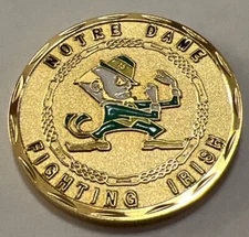 * Fighting Irish Coin Notre Dame “Play Like A Champion Today” Also T-down Jesus