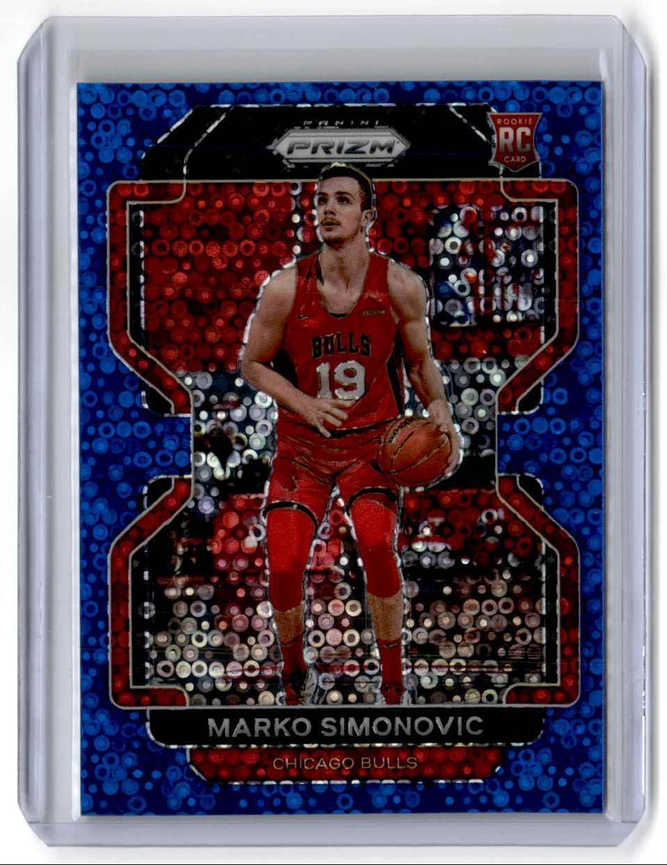 2021-22 Panini Prizm Fast Break Blue Marko Simonovic 007/150 Chicago Bulls #166