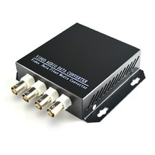 1 Pair 4 Channel Video Fiber Optical Media Converter System For CCTV HD Cameras