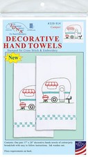 Jack Dempsey Stamped Decorative Hand Towel Pair 17"X28"-Camper