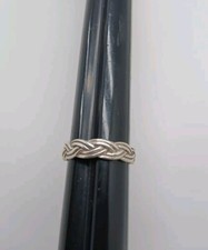 Sterling Silver Ring Size 7.5 Braided Band