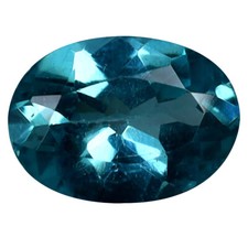 0.75 ct Shimmering Oval Cut 7 x 5 mm Brazil Paraiba Blue Apatite Gemstone