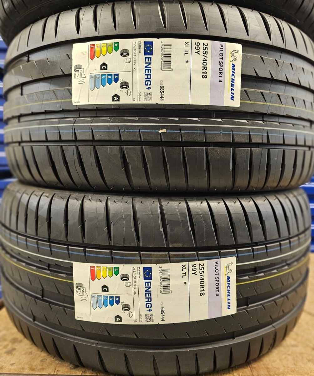 255/40R18 1本 2X NEW MICHELIN PILOT SPORT 4 255/40 ZR18 XL 99Y 255 40 18 BMW