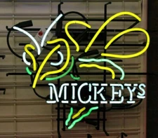 US STOCK 17"x14" Mickey's Beer Hornet Neon Sign Light Lamp Man Cave Bar Decor