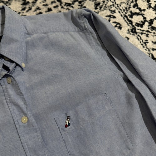 Vintage Peak Performance Unisex Powder Blue Cotton Shirt Button Up Size S Regula - Picture 8 of 16