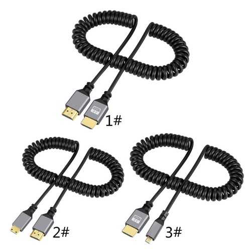 4K Coiled Cable Extension Flexible Spiral Cable Male to Male - Picture 16 of 19