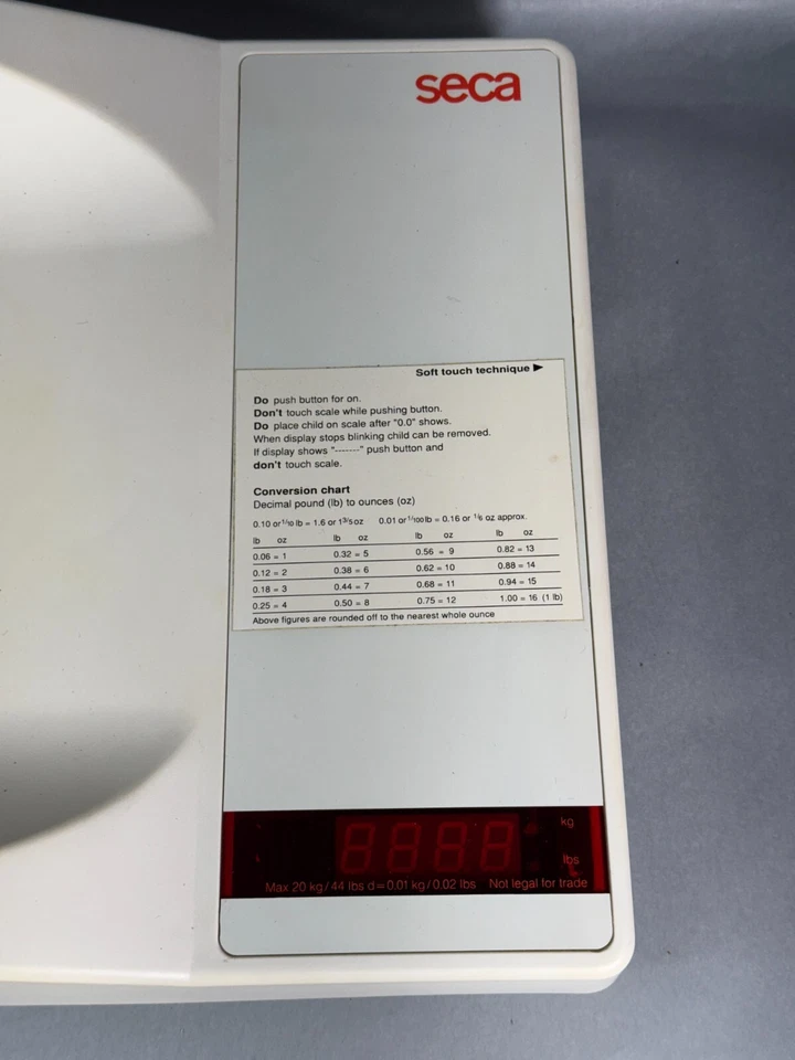 Báscula bebé SECA técnica tacto suave 20 kg/44 lb controlada 4098 - Envío gratuito Foto 4 de 4