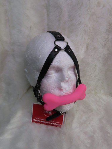 Bone Gag or Harness, Ball Gag Pet Play BDSM Roleplay, Couples toy, Puppy Play - Picture 17 of 18