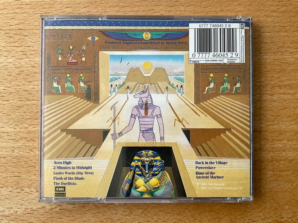 CD Iron Maiden - Powerslave, 1st press 1984, Made in Holland, sehr gut very good - Bild 2 von 4