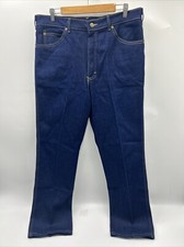 Vintage Lee Jeans Mens 38x32 Indigo Straight Fit Union Made In USA 80s 90s Blue