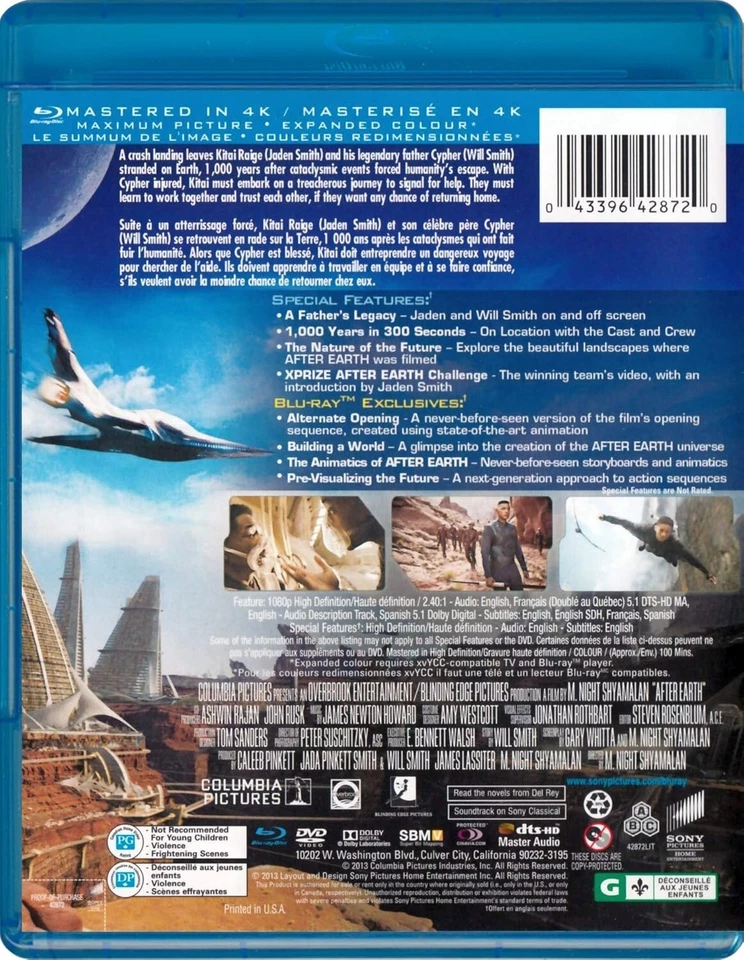 After Earth - Will Smith, Jaden Smith, Zoë Kravitz, Sophie Okonedo, - New BluRAY - Image 2 of 2