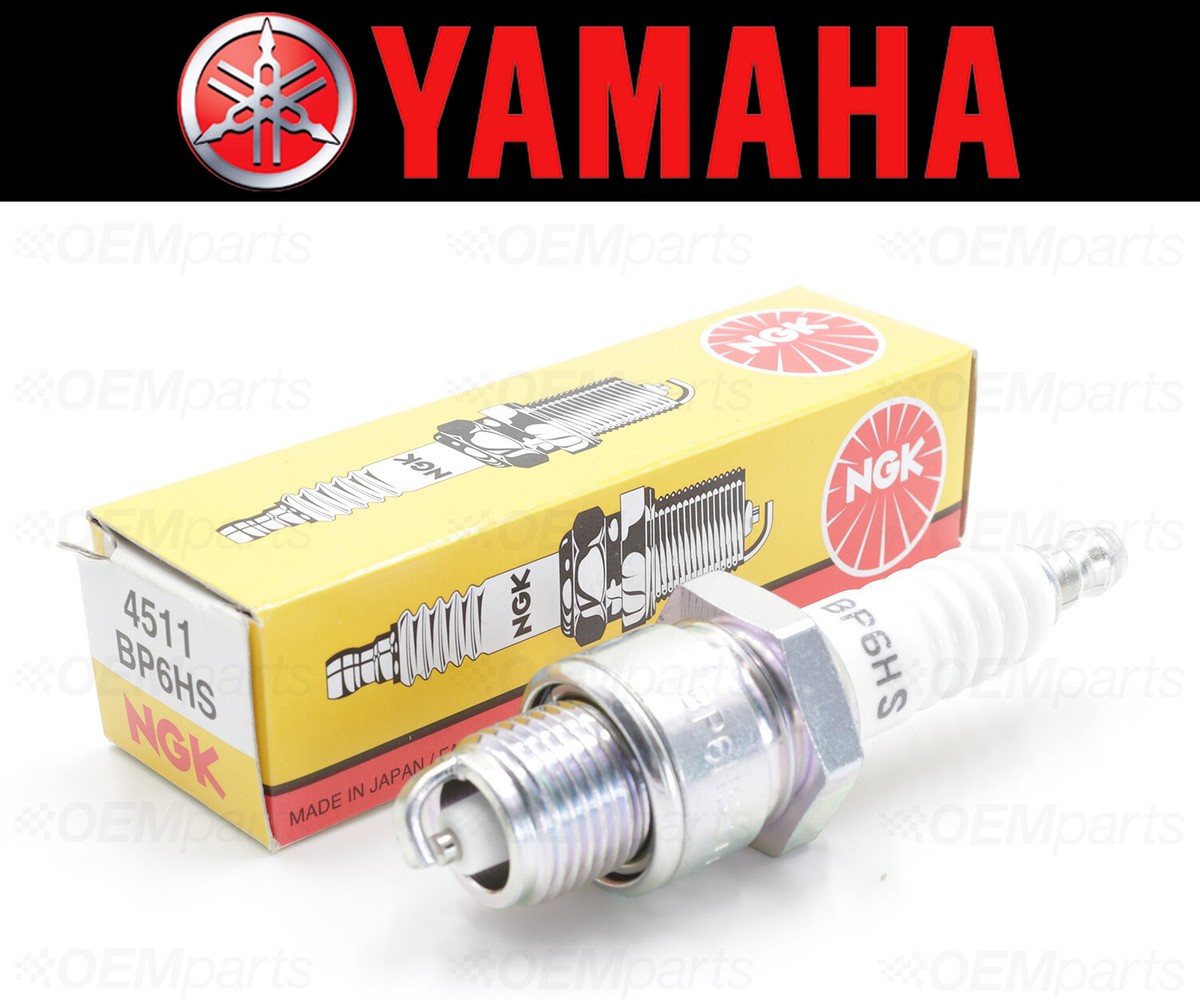 メイ 1x NGK BP6HS Spark Plugs Yamaha (See Fitment Chart) #94701