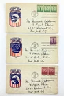 1940 Set Of 3 Defense Issue FDC United States Lady Liberty Army & Navy Env 623C