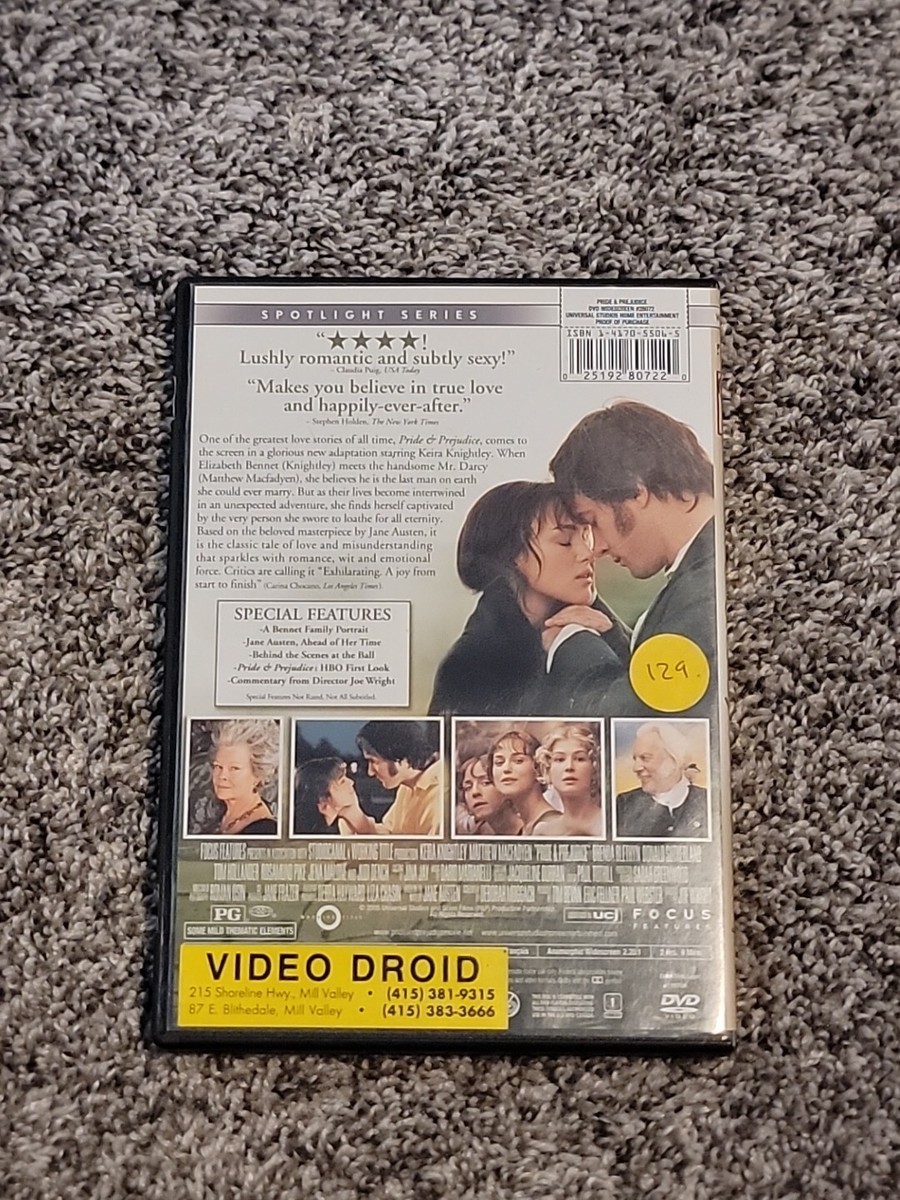Pride & Prejudice (DVD, 2005) 25192807220| eBay
