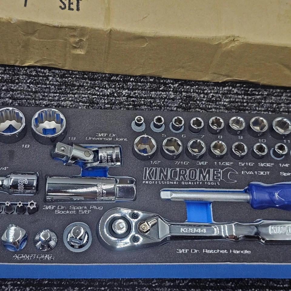 (67 Piezas) Kincrome EVA130T Bandeja EVA 1/4 y 3/8 Unidad Enchufe Imperial y Métrico Foto 4 de 4