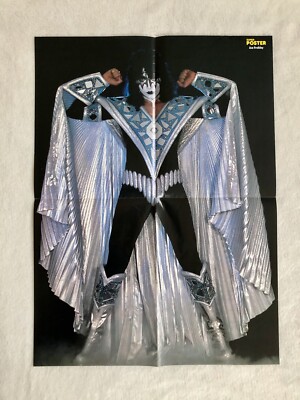 KISS 1980 ACE FREHLEY POSTER Swedish Music Magazine 1980s Rare