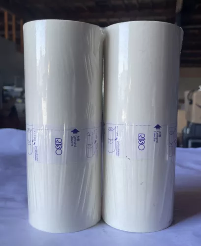 Lot Of 2 Riso Roll Z30 Green-Flange  Master Risograph
