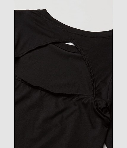$29 Flo Dancewear Kid's Girl's Black Long Sleeve Round Neck Madison Top Size 10 - Picture 2 of 2