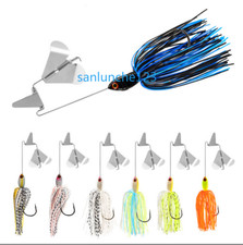 5PCS/Set Spinnerbait Blade Bait Rubber Skirt Buzzbait Fishing Lures Tackle 18g