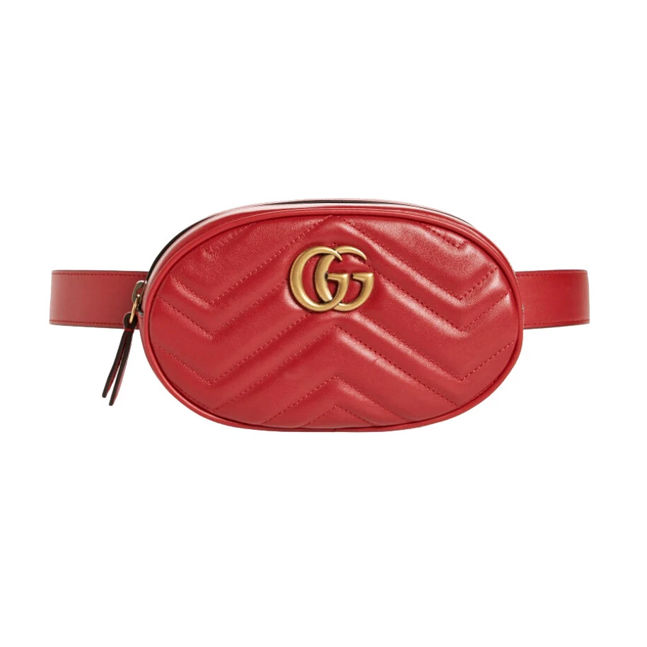 Gucci GG Marmont Matelasse Leather Belt Bag Red - Shop Now