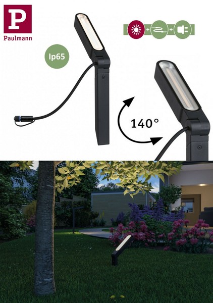 Paulmann Plug & Shine Led Spot Ito Vertikale IP65 3000K 6W V Anthrazit-image