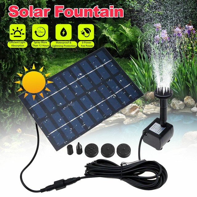 Ceramic Solar Water Fountain Garden Outdoors Decor Red For Sale Online Ebay