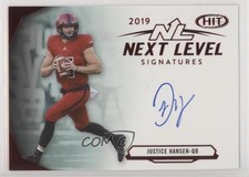 2019 Sage Hit Premier Draft Next Level Signatures Justice Hansen Auto 2b2