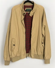 Orvis Mens Large Harrington Check Plaid Lined Jacket Bomber Baracuta Style XXL