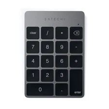 Satechi Slim Aluminum Bluetooth Keypad, Wireless Number Pad with 18 Keys, Micro