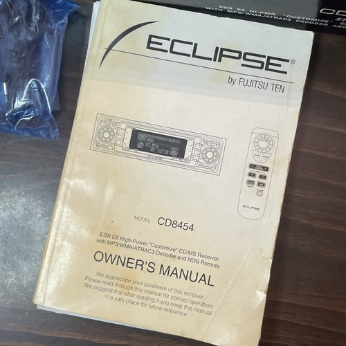 ECLIPSE CD8454 Dash Receiver CD Player - Fujitsu Ten - Old School - Untested - Picture 4 of 11