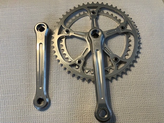 Pédalier Campagnolo Super Record 1978 – 170mm, 52/42T, Aluminium, Italie