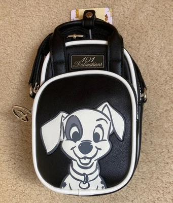 Disney 101 Dalmatians Crossbody phone bag Primark Black faux leather BNWT - Image 1 of 4