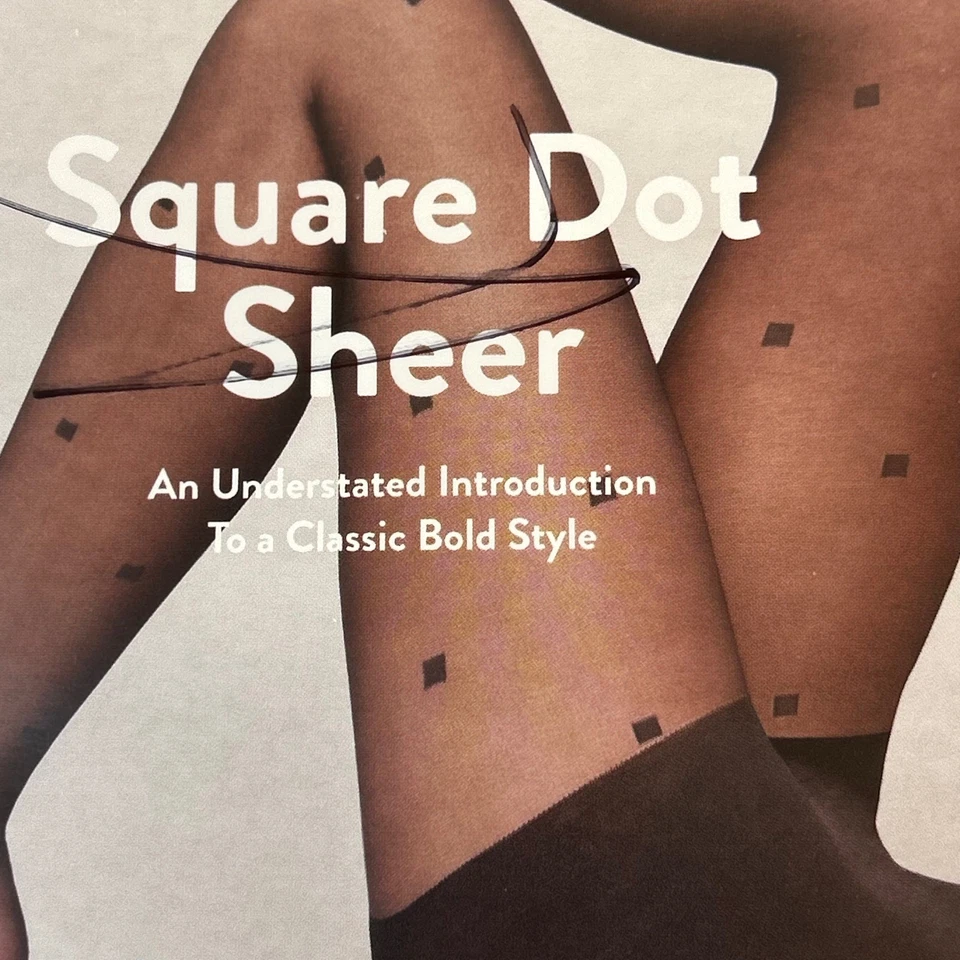 Модные прозрачные колготки Nordstrom квадратные точки черные размер B денье 20 - Изображение 2 из 4