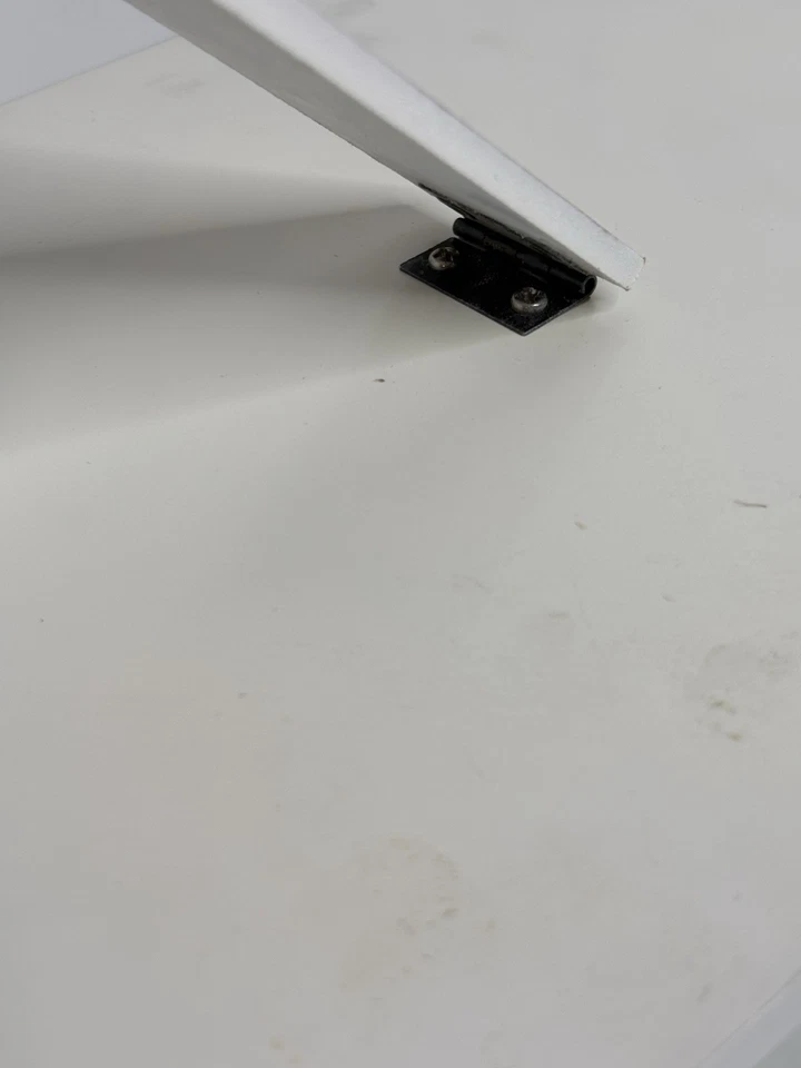 Soporte para libro de cocina con tenedor cuchillo cuchara rústico blanco se pliega para almacenamiento Foto 3 de 4