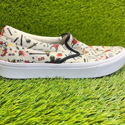 Vans Slip On x Stranger Things Hellfire Club Womens Size 9 Skate Shoes Sneakers