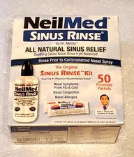 NeilMed Sinus Rinse - A Complete Sinus Nasal Rinse Kit, 50 count, Exp 2028 01