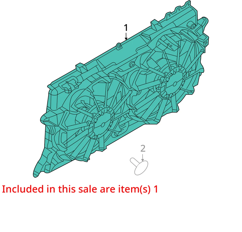 Lincoln Navigator 2015 conjunto de ventilador de refrigeración 98 k millas fabricante de equipos originales Foto 4 de 4