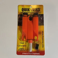 New Wildlife Research Quik Wicks, Hanging Scent Wicks w Screw Tops;  Pack of 3