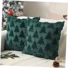Christmas Pillow Covers 18x18 inch Set of 2 Xmas 18" x 18" Pack of 2 Green