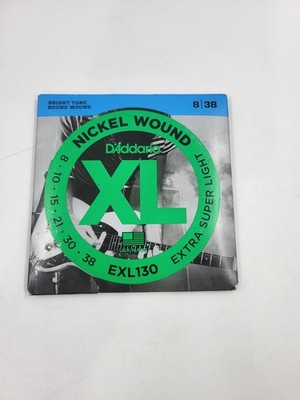 D'Addario EXL130 XL Nickel Wound Extra Super Light (.008-.038) Electric Guitar S