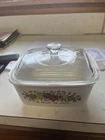 Pyrex Vintage Casserole With Lid 7 X 5 1/ Chip On Lid