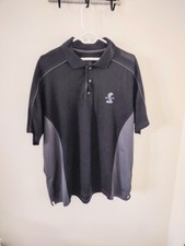 Mens 2xl Shelby Cobra Mustang Polo Shirt Black With Gray Accents Mens 2xl Shelby Cobra Mustang Polo Shirt Black With Gray Accents